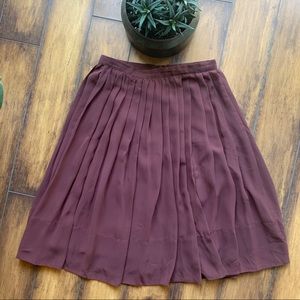 Burgundy Pleated Tule Skirt Club Monaco Size 4